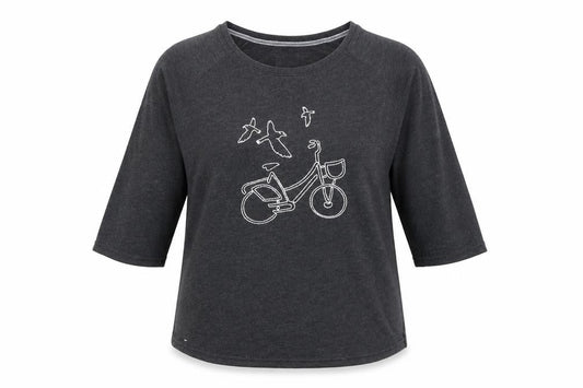FatFace Womens Grey Embroidered 3/4 Sleeve Jersey T-Shirt Size 18