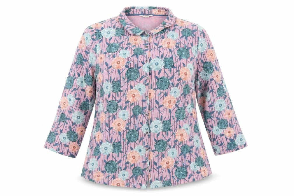White Stuff Womens Multicoloured Floral Cotton Tunic Shirt UK 12