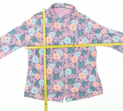 White Stuff Womens Multicoloured Floral Cotton Tunic Shirt UK 12