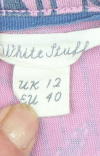 White Stuff Womens Multicoloured Floral Cotton Tunic Shirt UK 12