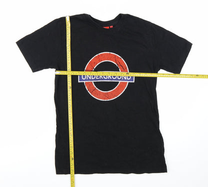 Transport for London Men's Black Underground Graphic T-Shirt M