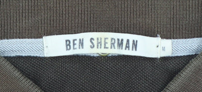 Ben Sherman Men's Brown Cotton Short Sleeve Polo Shirt M