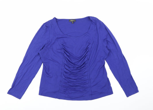 Alexon Women’s Blue Long Sleeve Stretch Jersey Blouse XL