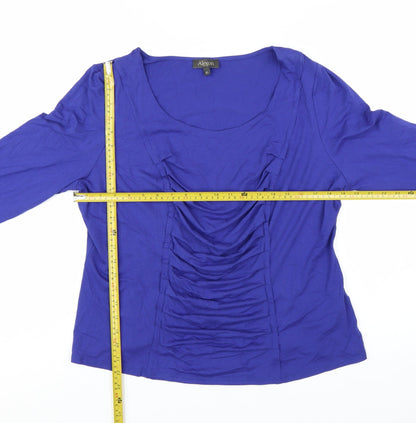 Alexon Women’s Blue Long Sleeve Stretch Jersey Blouse XL