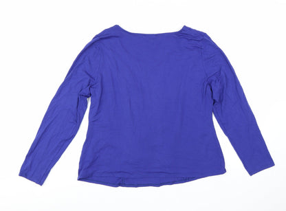 Alexon Women’s Blue Long Sleeve Stretch Jersey Blouse XL