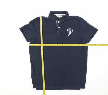 Abercrombie & Fitch Men's Blue 2XL Cotton Polo Shirt