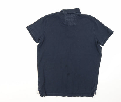 Abercrombie & Fitch Men's Blue 2XL Cotton Polo Shirt