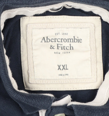 Abercrombie & Fitch Men's Blue 2XL Cotton Polo Shirt