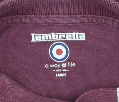 Lambretta Men's Purple Twin Tipped Cotton Polo Shirt Size L