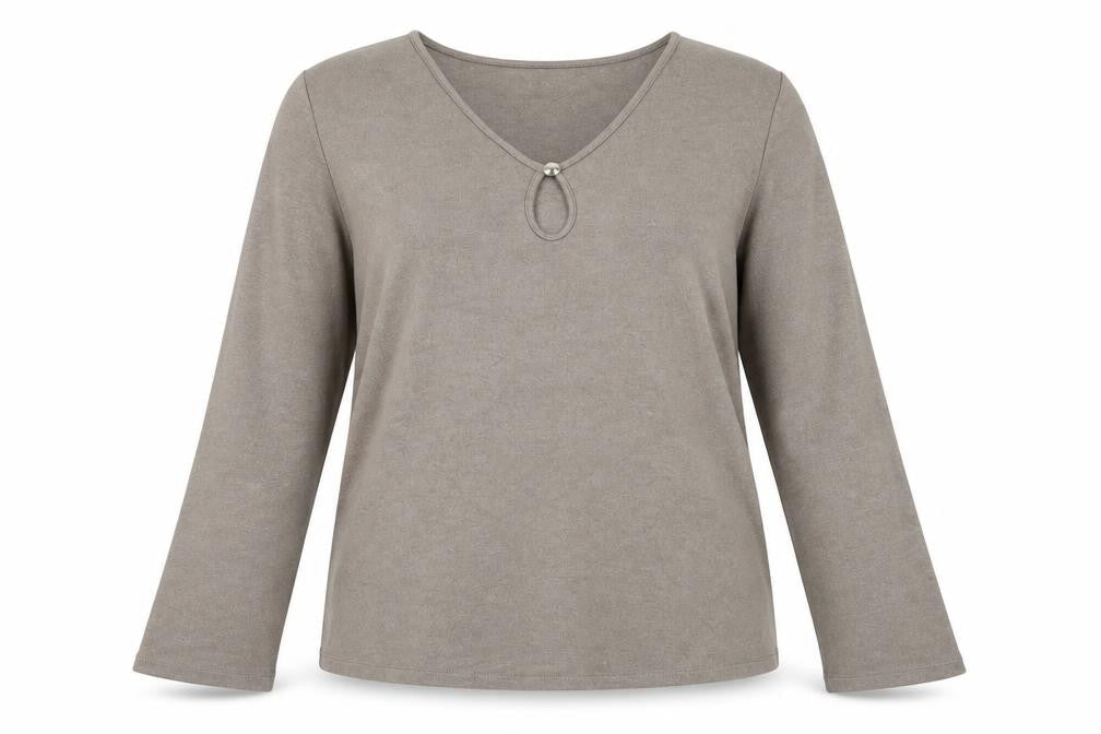 Marks & Spencer Womens Beige V-Neck Pullover Jumper Size 18