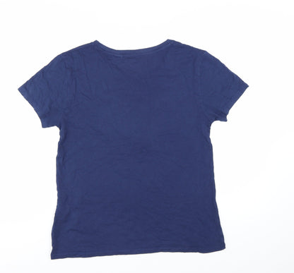 Levi's Women's Blue Crew Neck Cotton T-Shirt Size M