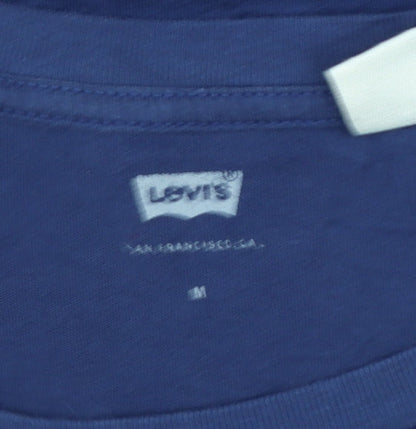 Levi's Women's Blue Crew Neck Cotton T-Shirt Size M