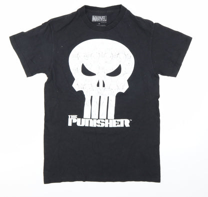 Marvel The Punisher Black Graphic Short Sleeve Men's T-Shirt Size S
