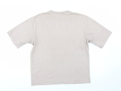 Uniqlo Women Beige AIRism Short Sleeve Basic T-Shirt S