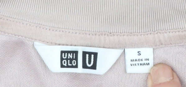 Uniqlo Women Beige AIRism Short Sleeve Basic T-Shirt S
