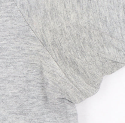 Diesel Men's Grey Crew Neck Cotton T-Shirt Size L Classic Fit
