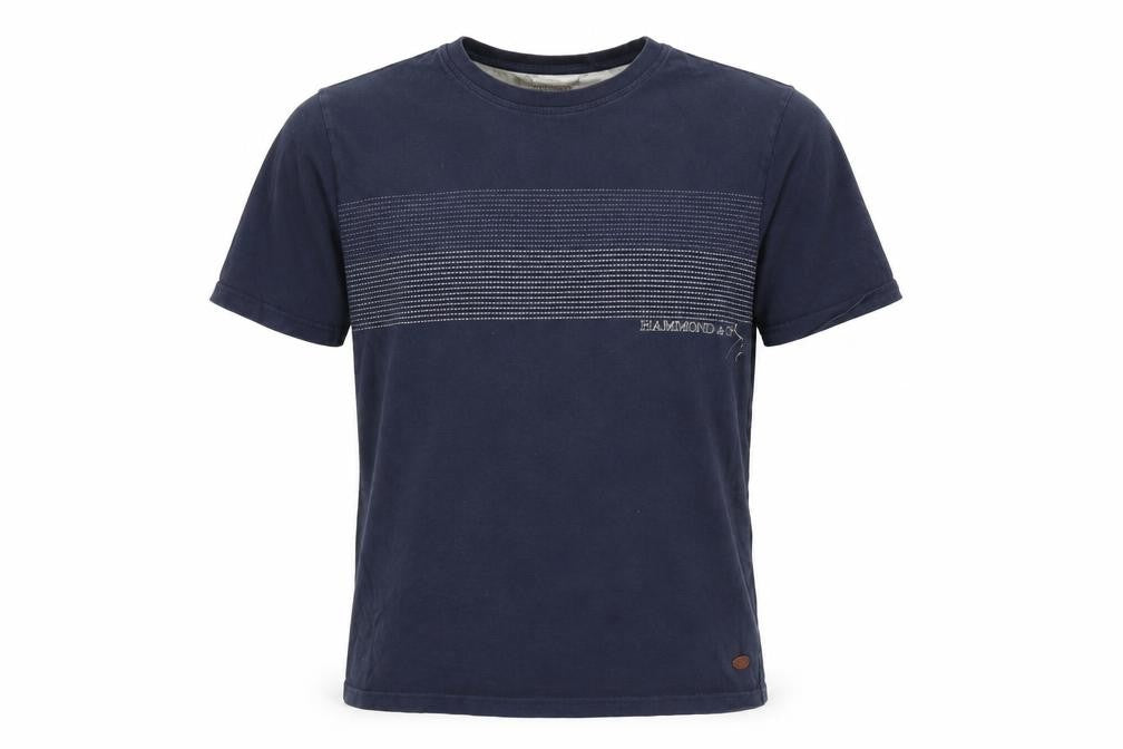 Hammond & Co Men's Navy Blue Cotton Crew Neck T-Shirt Medium