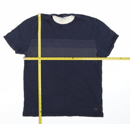 Hammond & Co Men's Navy Blue Cotton Crew Neck T-Shirt Medium