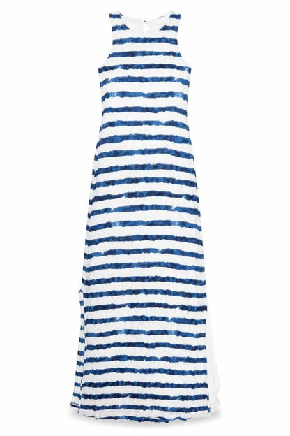 Ralph Lauren Women’s Blue Striped Sleeveless Long Tank Dress Size S