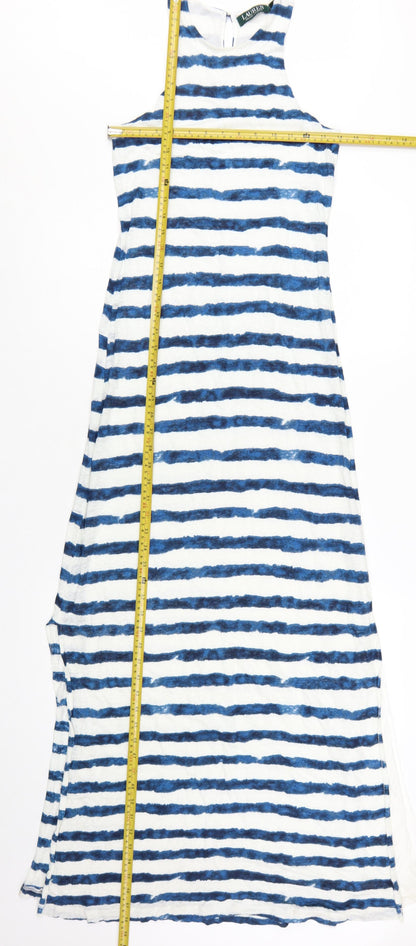 Ralph Lauren Women’s Blue Striped Sleeveless Long Tank Dress Size S