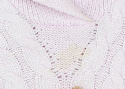 Crew Clothing Womens Pink Cable Knit Roll Neck Jumper Size 16