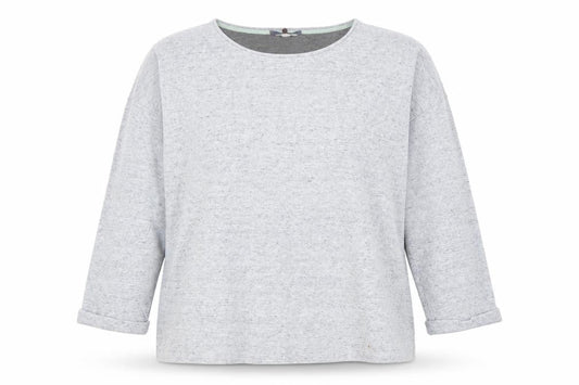 White Stuff Women's Grey Cotton 3/4 Sleeve Basic T-Shirt UK 16