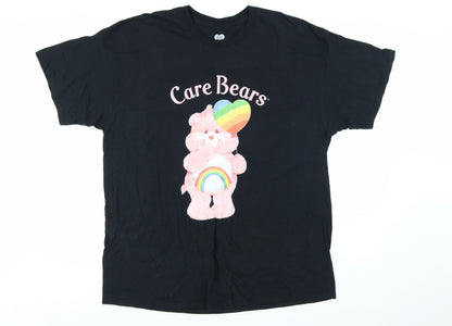 Care Bears Women Black Medium T-Shirt Retro Cartoon 100% Cotton