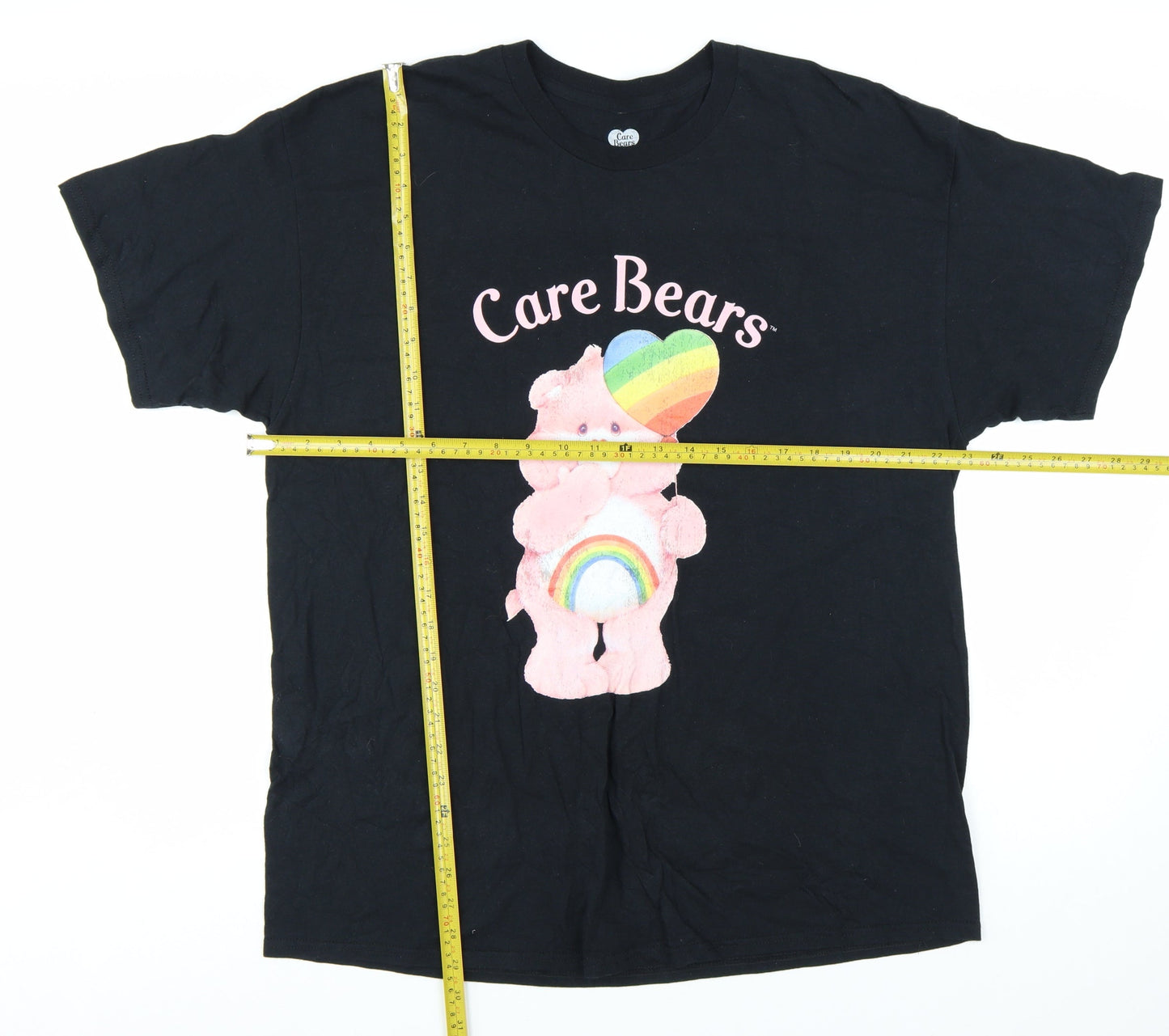 Care Bears Women Black Medium T-Shirt Retro Cartoon 100% Cotton