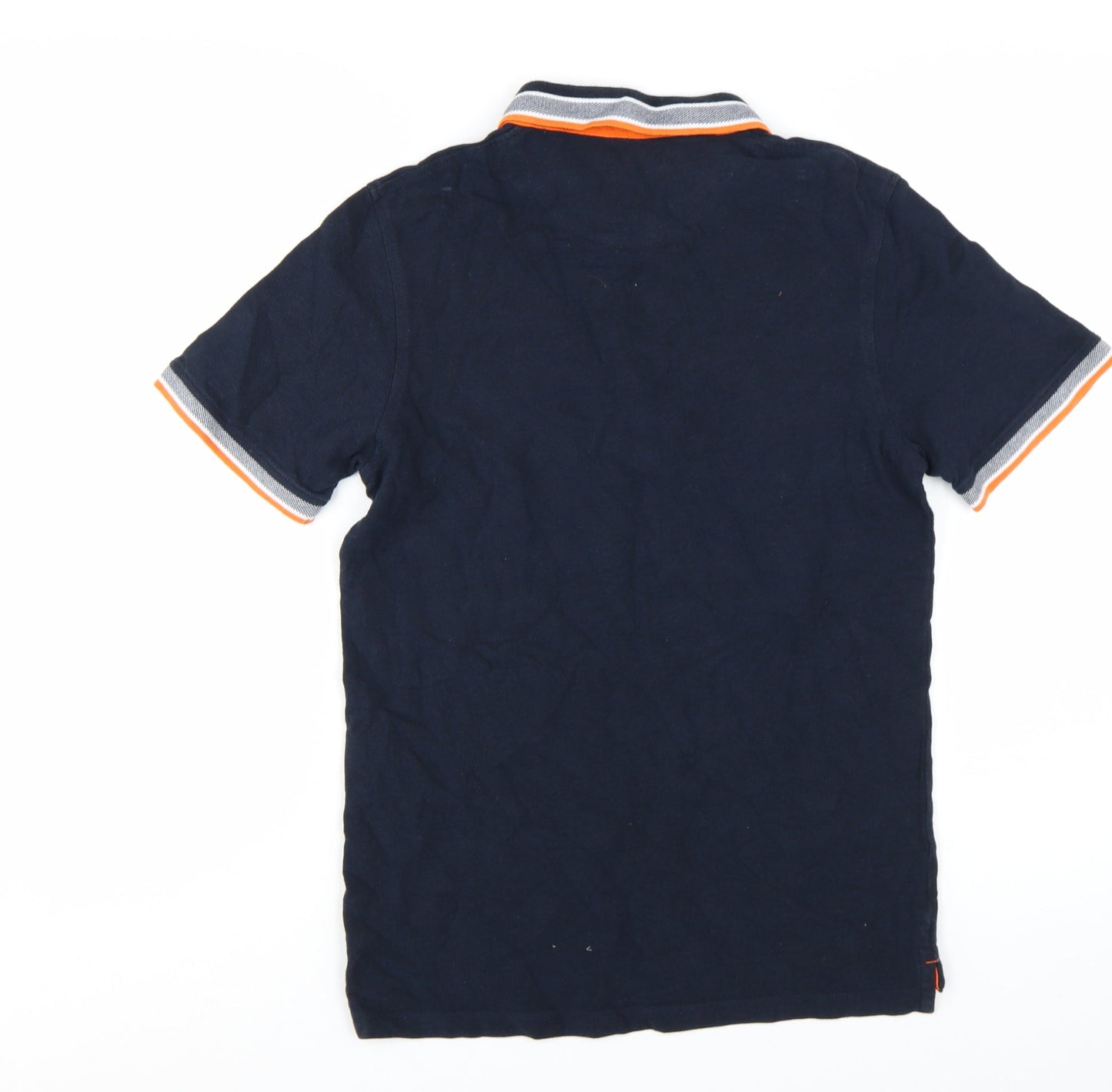 Jack & Jones Men's Blue M Short Sleeve Polo Shirt Cotton