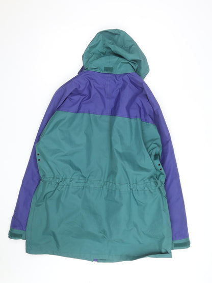 Regatta Men's Green & Purple Waterproof Hooded Parka Jacket L
