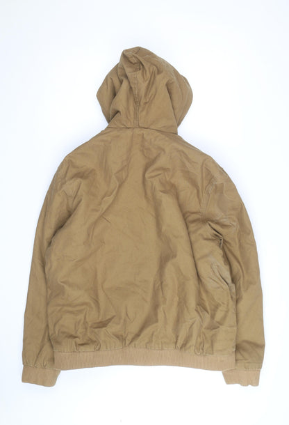 Primark Men's Brown Hooded Lined Cotton Jacket XL