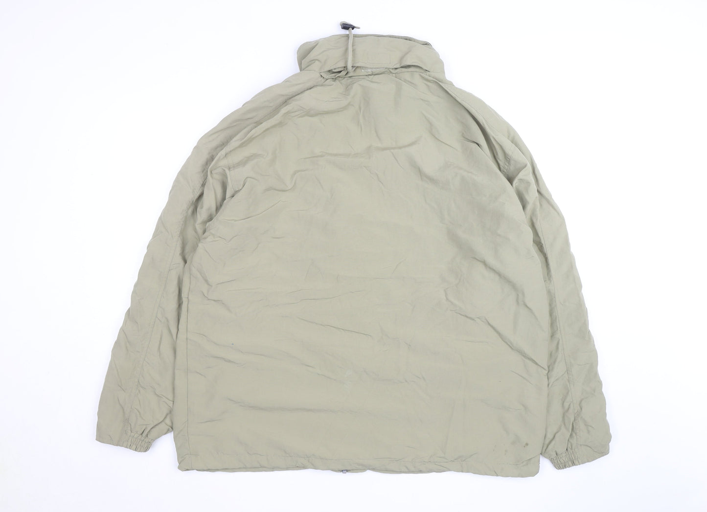 Diadora Men's Beige XL Windbreaker Jacket Full Zip Casual Outdoor