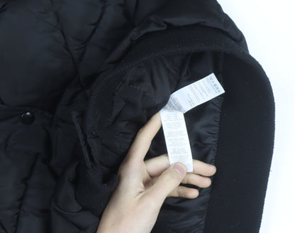 New Look Boys Black Hooded Puffer Jacket 15-16 Years Winter Quilted Coat