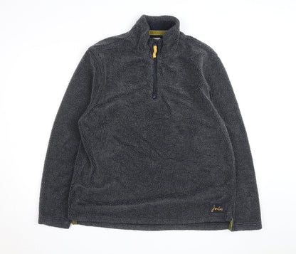 Joules Mens Grey Fleece 1/2 Zip Pullover Jumper Size L