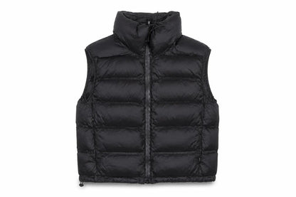 Zara Women's Black Puffer Down Waistcoat M Short Quilted Vest