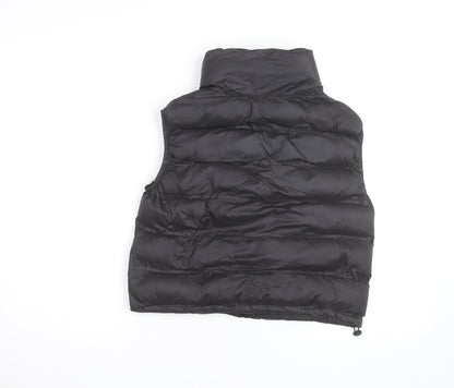 Zara Women's Black Puffer Down Waistcoat M Short Quilted Vest