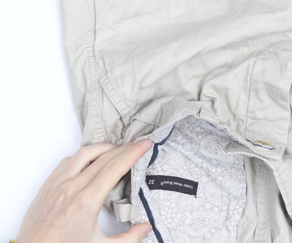 Cedar Wood State Men's Beige Chino Shorts 32 Regular Cotton Blend