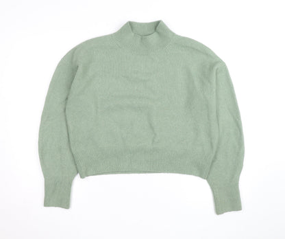 & Other Stories Women Green Wool Mock Neck Knit Jumper M
