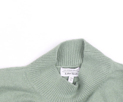 & Other Stories Women Green Wool Mock Neck Knit Jumper M
