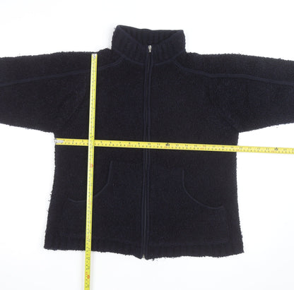 Eliza Scott Men's Black Full Zip Chunky Knit Jumper M