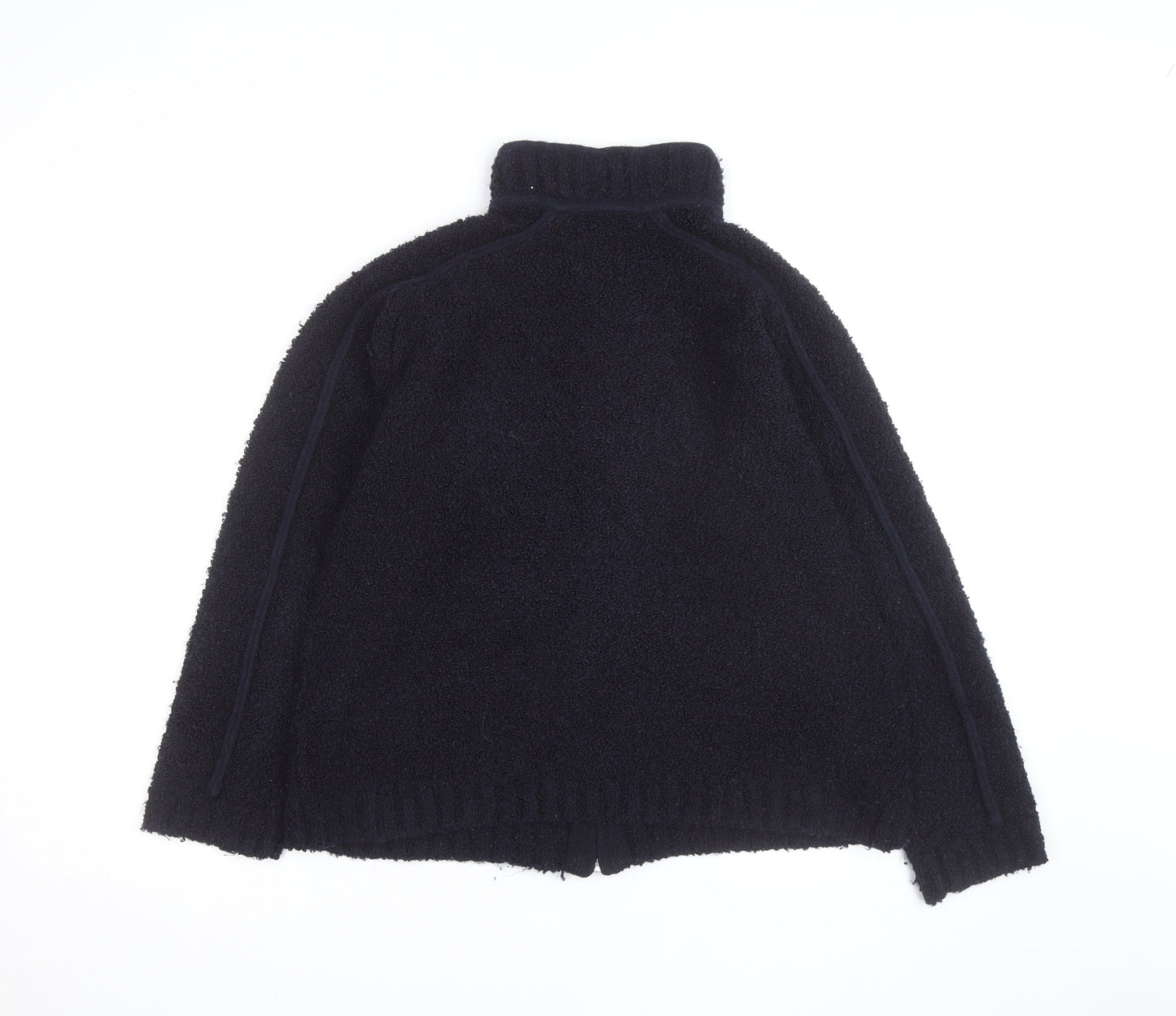 Eliza Scott Men's Black Full Zip Chunky Knit Jumper M
