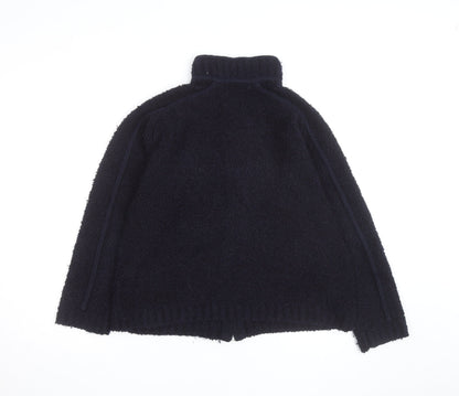 Eliza Scott Men's Black Full Zip Chunky Knit Jumper M