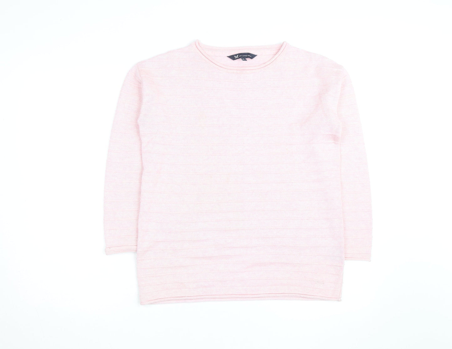 Crew Clothing Women’s Pink Cotton Blend Knit Jumper Size 8
