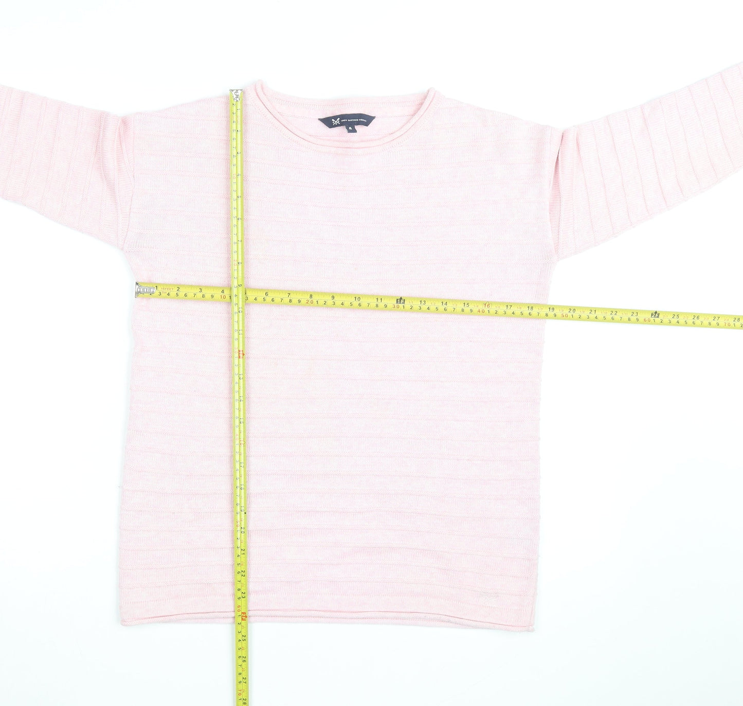 Crew Clothing Women’s Pink Cotton Blend Knit Jumper Size 8