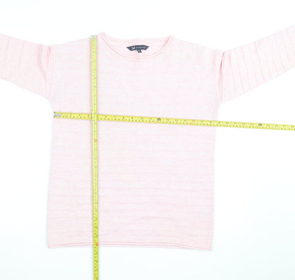 Crew Clothing Women’s Pink Cotton Blend Knit Jumper Size 8