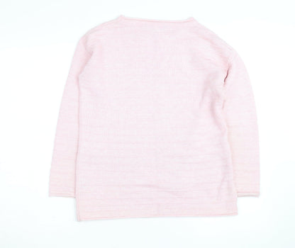 Crew Clothing Women’s Pink Cotton Blend Knit Jumper Size 8