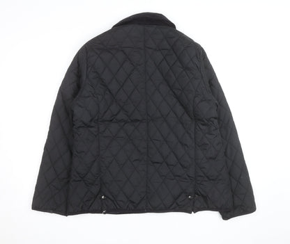 Country Estate Women's Black Quilted Mid-Length Jacket Size 18