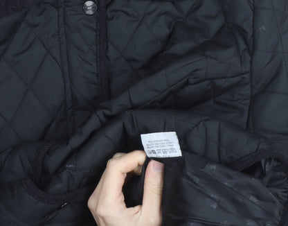 Country Estate Women's Black Quilted Mid-Length Jacket Size 18