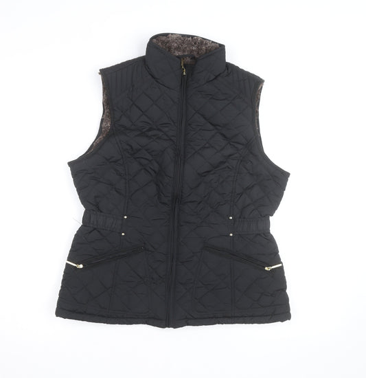 Weatherproof Women's Black Quilted Padded Waistcoat Size S