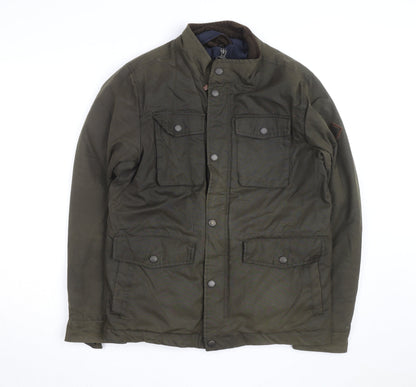Next Men’s Green Field Jacket S Regular Twill Lined Outdoor Coat